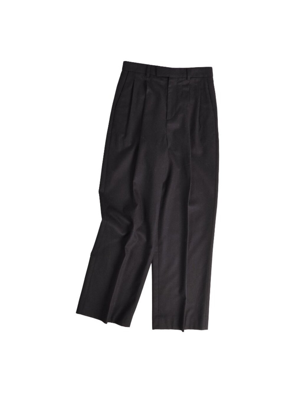 Celine Pants Long Wide Wool Black 36